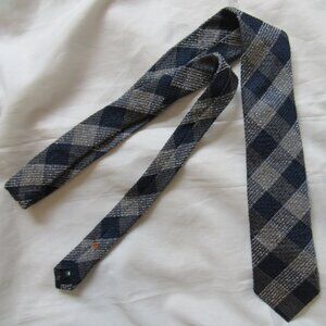SERICA 100% Silk Tie Geometric Grey\Navy Made In Italy